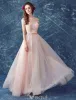 Bezauberndes Rosa Abendkleid 2017 Preiswertes Langes Festliche Kleid Von Der Schulter