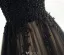Vintage Prom Dresses 2017 High Neck Applique Beading Lace Black With Champagne Tulle Dress