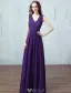 Robe De Soirée De Couleur Unie 2017 Conception Simple Applique Dentelle Robe Pourpre Robe Longue