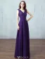 Robe De Soirée De Couleur Unie 2017 Conception Simple Applique Dentelle Robe Pourpre Robe Longue
