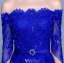 Sexy Evening Dresses 2017 Eyelashes Lace With Heavy Handmade Beading Royal Blue Dress