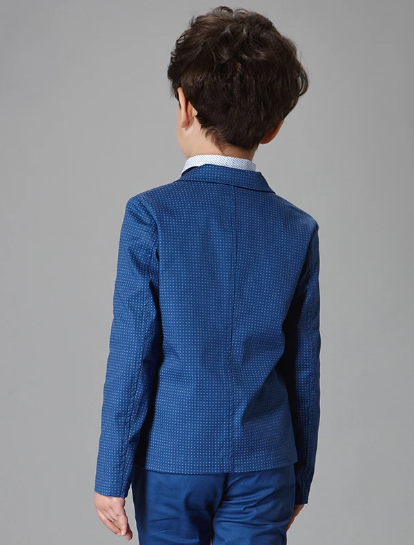 Boys Wedding Suits 2017 Blue Speckle 3 Sets