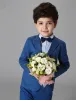 Jungen Hochzeit Anzüge 2017 Blau Speckle 3 Sätze