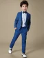 Boys Wedding Suits 2017 Blue Speckle 3 Sets