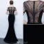Elegant Havfrue Selskapskjoler 2017 Scoop Halsen Beaded Svart Kjole
