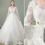 Princess Wedding Dresses 2017 Unique Sleeves Design Applique Lace Bridal Gowns With 1 M Train