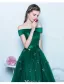 Robes De Bal Élégantes 2017 De L'épaule Vert Foncé Longue Robe Dos Nu