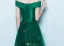 Robes De Bal Élégantes 2017 De L'épaule Vert Foncé Longue Robe Dos Nu