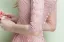 Glamorous Evening Dresses V-neck Ruffle Pink Chiffon Dress With Sleeves