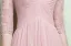 Glamorous Evening Dresses V-neck Ruffle Pink Chiffon Dress With Sleeves