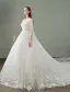 Princess Wedding Dresses 2017 Unique Sleeves Design Applique Lace Bridal Gowns With 1 M Train