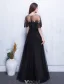 Belle Robe De Soirée 2017 Dentelle Applique Avec Robe Longue Noire