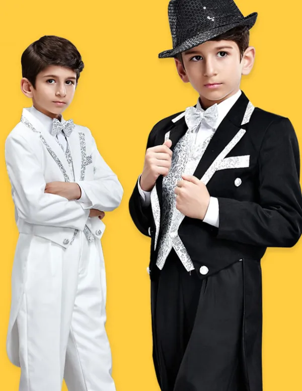 Enfants Tuxedo / Veste / Vetements De Performance / Petits Costumes Fixes / Anneau Porteur Costumes