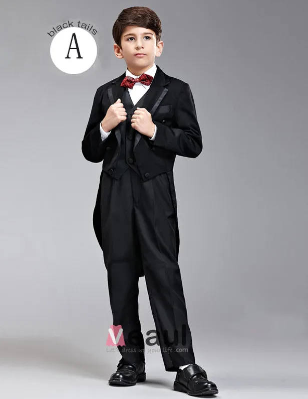 Kinderen Smoking / Vest Pak / Prestaties Kleding / Kleine Kostuums Set / Ring Aan Toonder Pakken