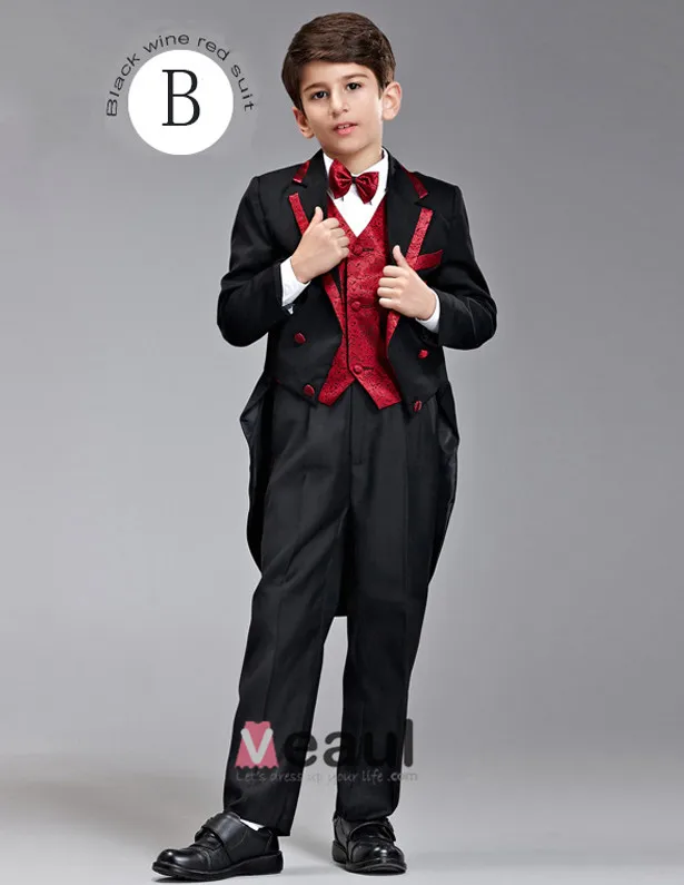 Kinderen Smoking / Vest Pak / Prestaties Kleding / Kleine Kostuums Set / Ring Aan Toonder Pakken