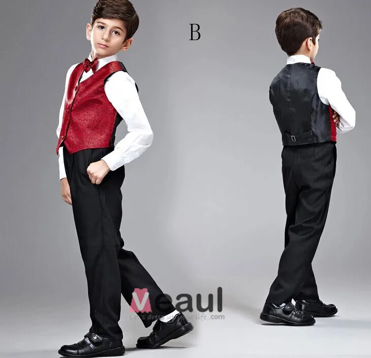 Kinderen Smoking / Vest Pak / Prestaties Kleding / Kleine Kostuums Set / Ring Aan Toonder Pakken