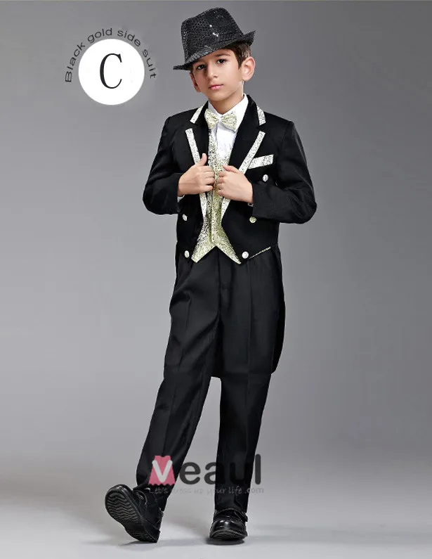 Kinderen Smoking / Vest Pak / Prestaties Kleding / Kleine Kostuums Set / Ring Aan Toonder Pakken