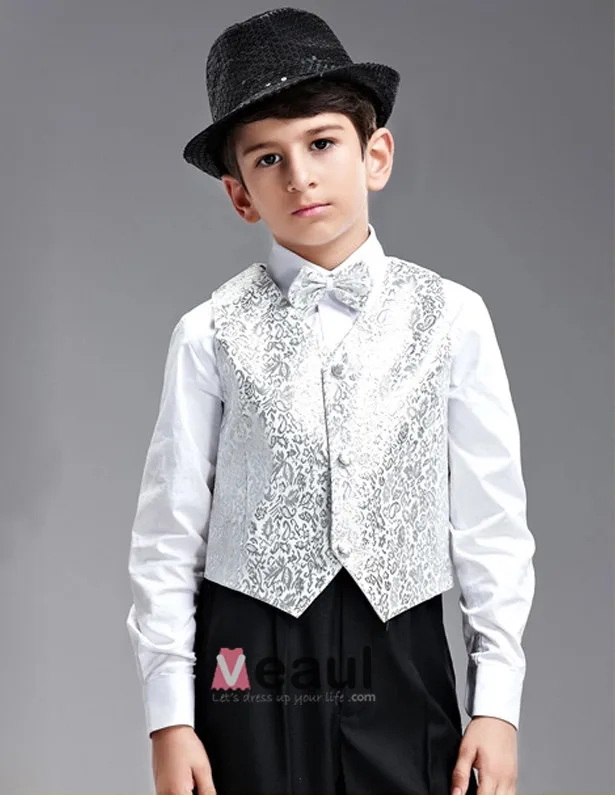 Kinderen Smoking / Vest Pak / Prestaties Kleding / Kleine Kostuums Set / Ring Aan Toonder Pakken