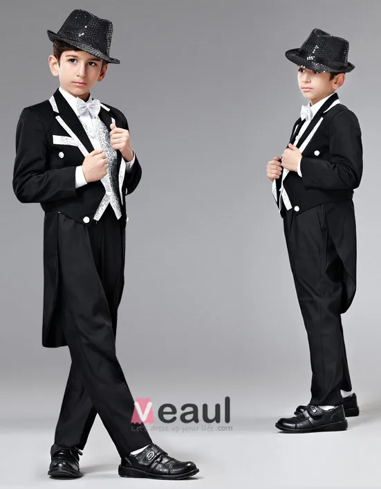 Kinderen Smoking / Vest Pak / Prestaties Kleding / Kleine Kostuums Set / Ring Aan Toonder Pakken