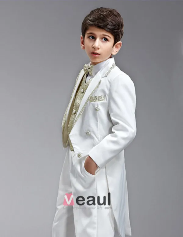 Kinderen Smoking / Vest Pak / Prestaties Kleding / Kleine Kostuums Set / Ring Aan Toonder Pakken