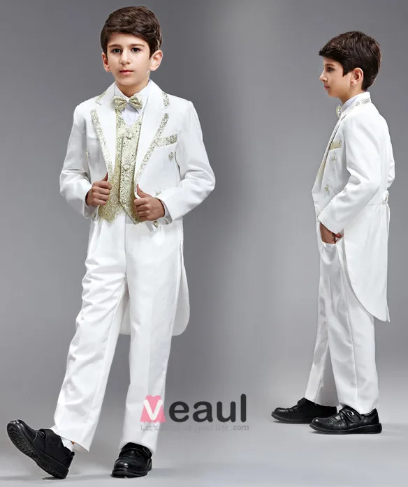 Kinderen Smoking / Vest Pak / Prestaties Kleding / Kleine Kostuums Set / Ring Aan Toonder Pakken