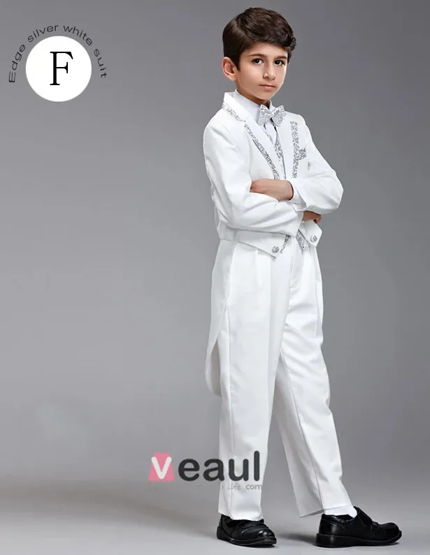 Kinderen Smoking / Vest Pak / Prestaties Kleding / Kleine Kostuums Set / Ring Aan Toonder Pakken