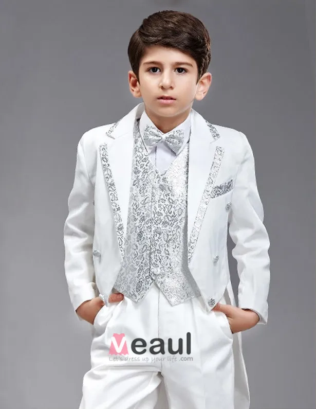 Kinderen Smoking / Vest Pak / Prestaties Kleding / Kleine Kostuums Set / Ring Aan Toonder Pakken