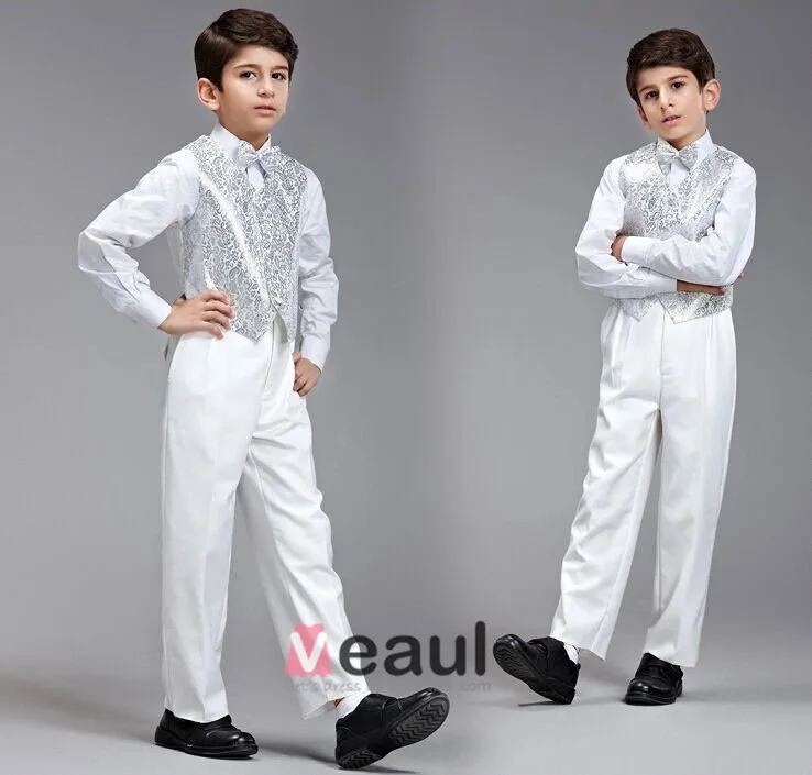 Kinderen Smoking / Vest Pak / Prestaties Kleding / Kleine Kostuums Set / Ring Aan Toonder Pakken