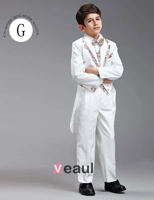 Kinderen Smoking / Vest Pak / Prestaties Kleding / Kleine Kostuums Set / Ring Aan Toonder Pakken