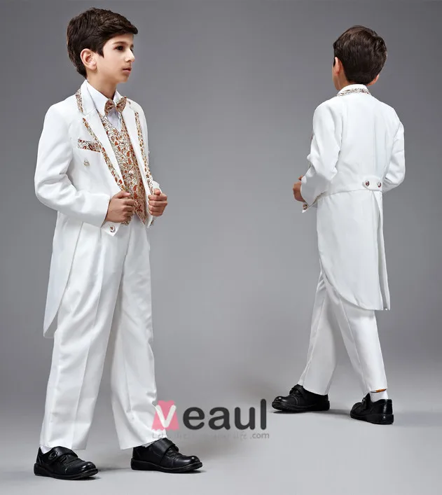 Kinderen Smoking / Vest Pak / Prestaties Kleding / Kleine Kostuums Set / Ring Aan Toonder Pakken