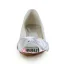 Chic Peep Toe Inläggningar Strass Vit Satin Kattunge Klackar Brudskor