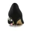 Vintage Peep Toe Zwart Satijn Kitten Heels Open Kant Bruidsschoenen Trouwsschoenen Met Strik
