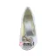 Sparkly Peep Toe White Satin Kitten Heels Pumps Wedding Shoes With Rhinestone Bow