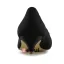 Chic Peep Toe Zwart Satijn Kitten Heels Pumps Schoenen Met Strass