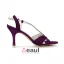 Glamorous Purple Formal Shoes Stiletto Heels Strappy Sandals With Buckle