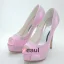 Sparkly Rosa Brudesko Satin Stiletter Pumps Med Rhinestone