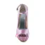 Enkla Rosa Brudskor Satin Peep Toe Platåskor Pumps