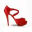 La Mode Chaussures De Mariée En Satin Rouge Stilettos Peep Toe Talons