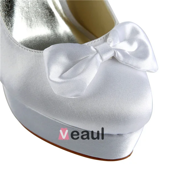 Classic High Heels Bridal Shoes Rhinestone Stilettos Pumps With Platform