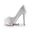 Classic High Heels Bridal Shoes Rhinestone Stilettos Pumps With Platform