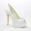 Beautiful Ivory Bridal Shoes Stilettos Platform Pumps With Flower