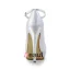 Elegante Hvite Brudesko Satin Stiletter Plattform Pumps Med Rhinestone