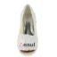 Beautiful Ivory Bridal Shoes Lace Flower Stilettos Platform Pumps