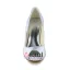 Unique White Bridal Shoes Satin Peep Toe Thick Heels With Rhinestone