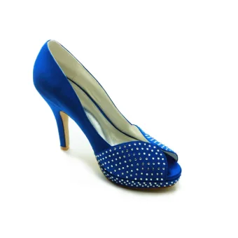 womens royal blue dress shoes Bravo Blue Glitter Tuxedo & Prom Shoes 9 / Blue / Medium (D) main image 0