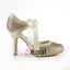 Sparkly Champagne Brudesko Glitter Stilettos Sandaler Med Bånd Slips
