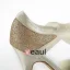 Sparkly Champagne Brudesko Glitter Stilettos Sandaler Med Bånd Slips