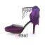 Sparkly Purple Prom Shoes Satin Stilettos Sandals With Bow And Rhinestone