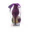 Sparkly Purple Prom Shoes Satin Stilettos Sandals With Bow And Rhinestone