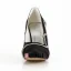Sparkly Sorte Festsko Satin Stiletter Pumps Med Rhinestone